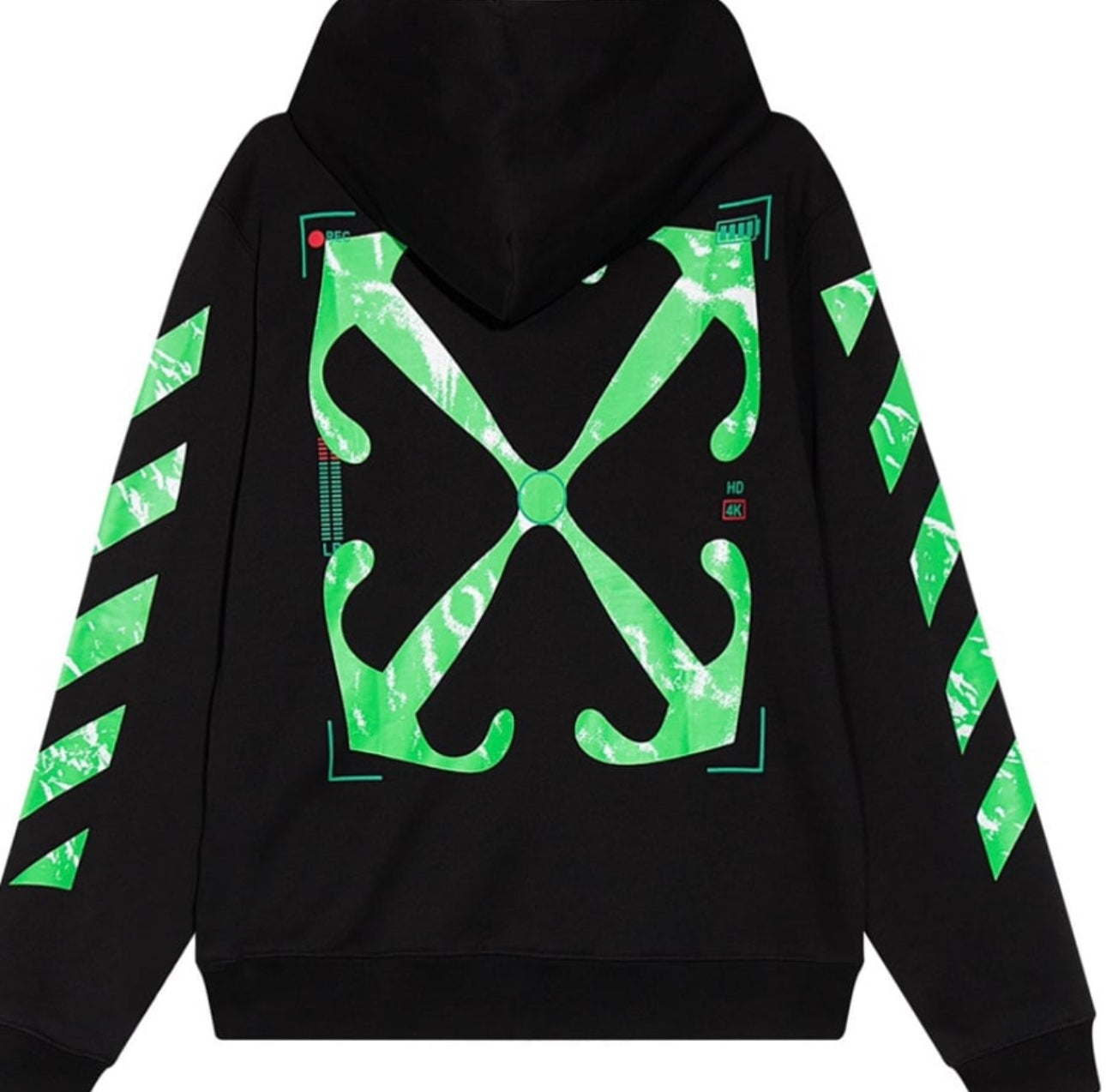 Off-White Moon Cam Arrow Skate cotton hoodie green