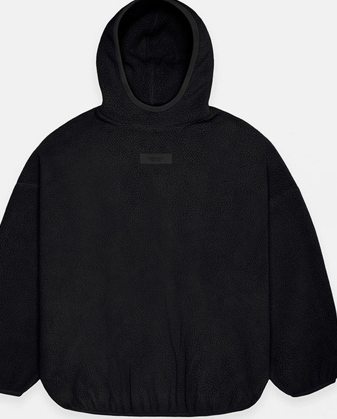 FEAR OF GOD ESSENTIALS Jet Black Sherpa Polar Fleece Hoodie