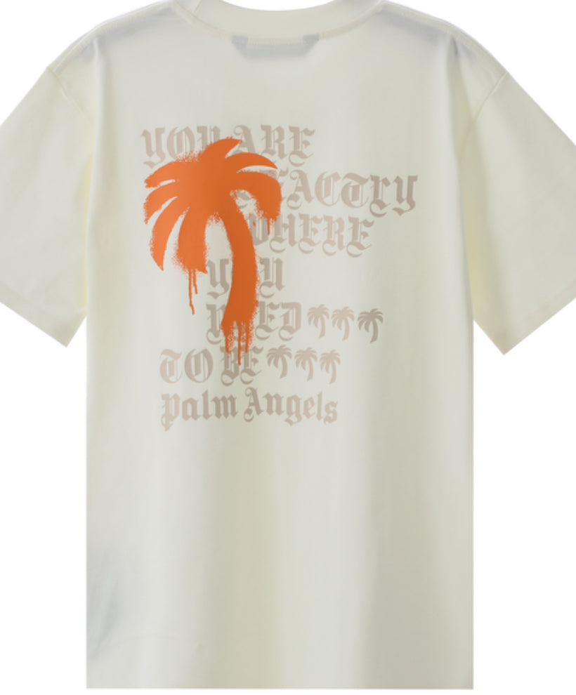 PALM ANGELS STATEMENT MONOGRAM T-SHIRT
OFF WHITE ORANGE