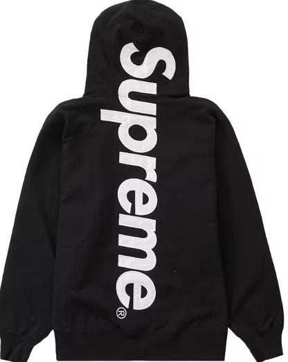 Supreme Satin Appliqué Hooded Sweatshirt
Black