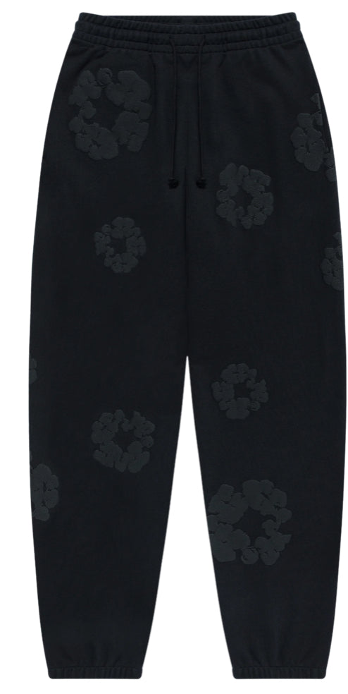 Denim Tears Mono Cotton Wreath Sweatpants Black