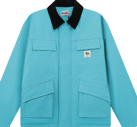 Stussy Washed Canvas Shop Jacket 'Blue'