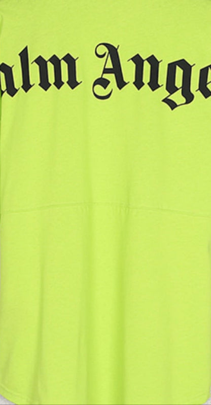 Palm Angels T-Shirt Back Logo T-Shirt Black neon green