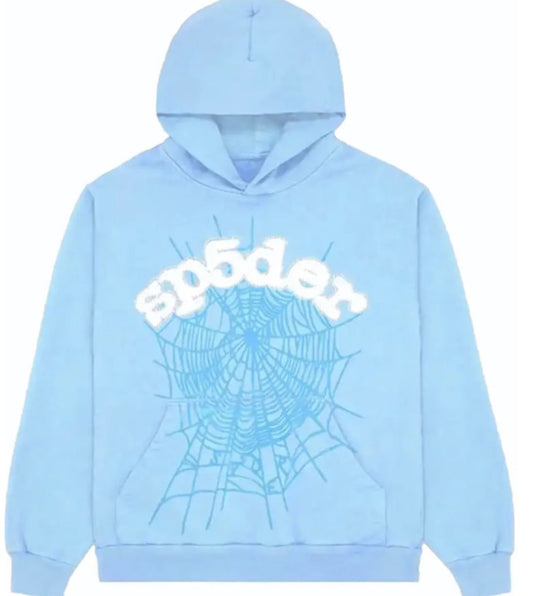 Sp5der Web Hoodie Sky Blue