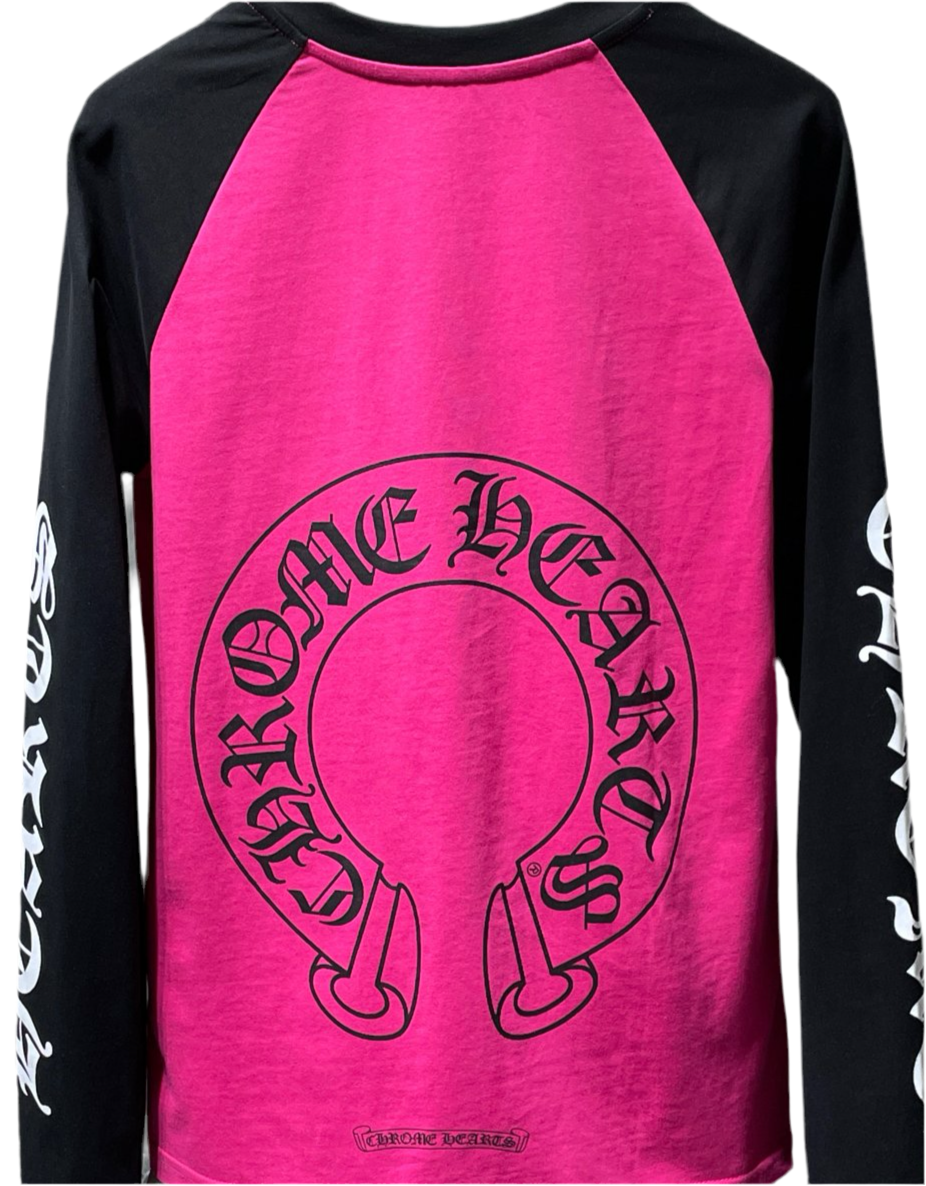 CHROME HEART Dark Pink l/s tee