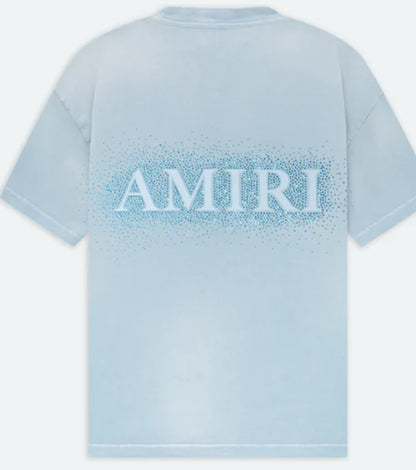 AMIRI CRYSTAL BURST TEE- ASHLEY BLUE