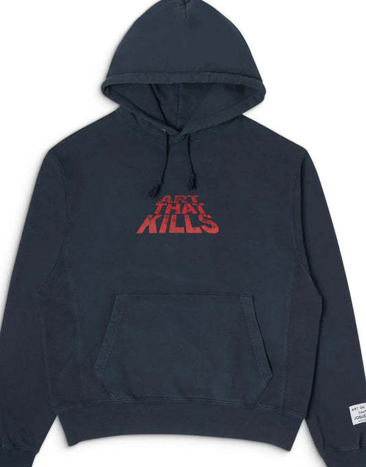 ATK STACKED logo hoodie navy