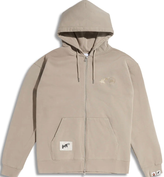 BAPE X HIGHSNOBIETY FULL ZIP HOODIE Beige