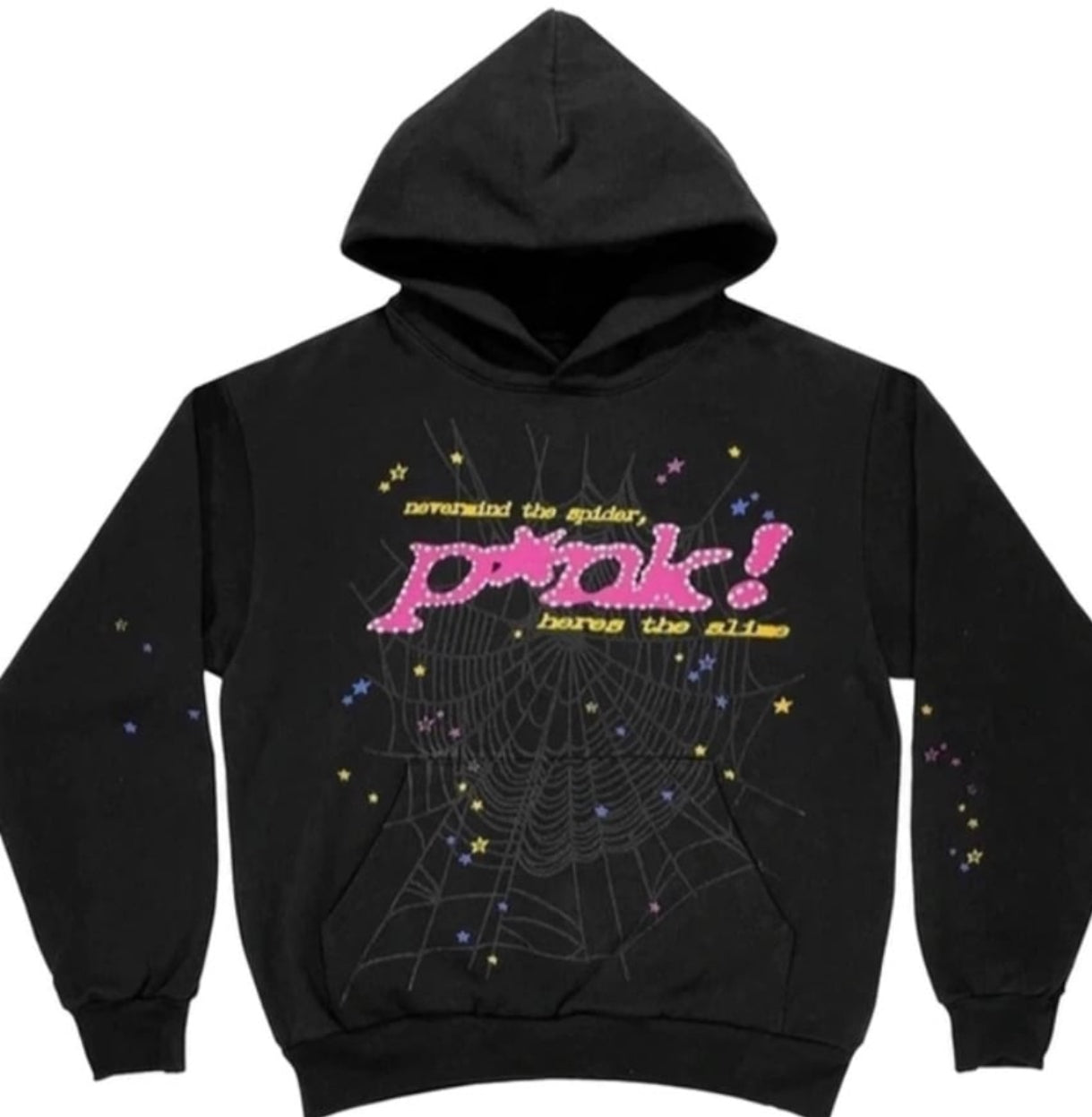 Sp5der P*NK Hoodie Black