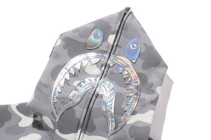 A BATHING APE MEN
SWEATSHIRT
CITY CAMO SHARK FULL ZIP HOODIE MENS GREY