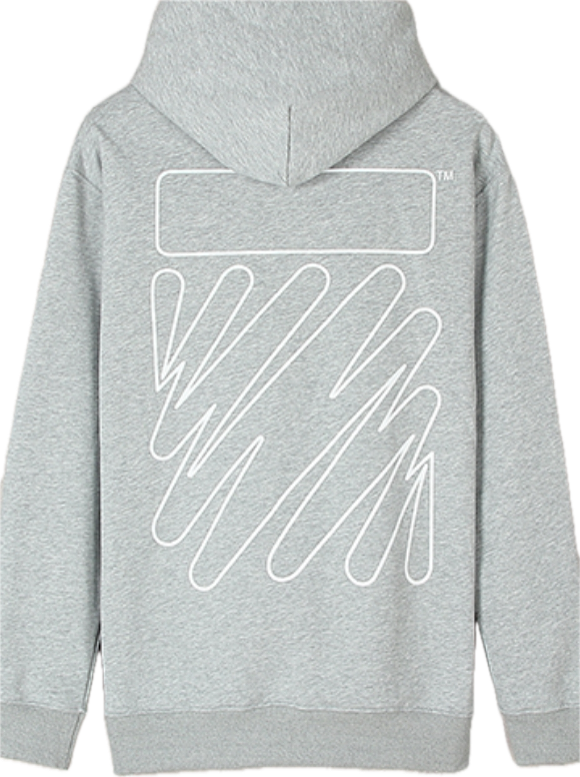 OFF WHITE SCRIBBLE HOODIE GREY