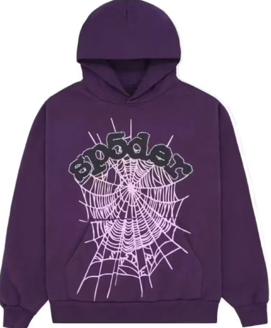 Sp5der Web Hoodie Purple