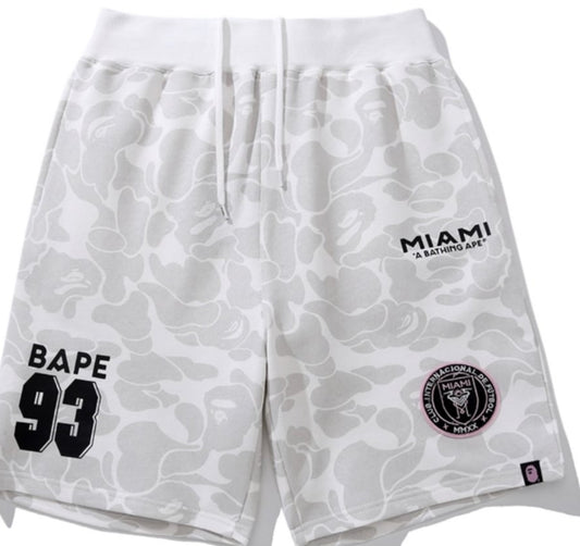 BAPE x Inter Miami CF Sweatshort white