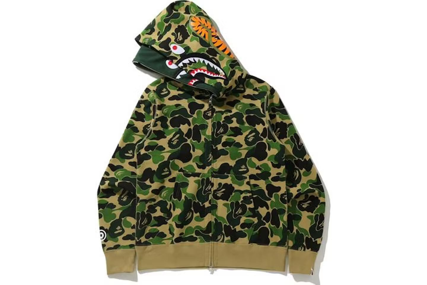 BAPE Big ABC Camo Shark Wide Full Zip Double Hoodie
Green