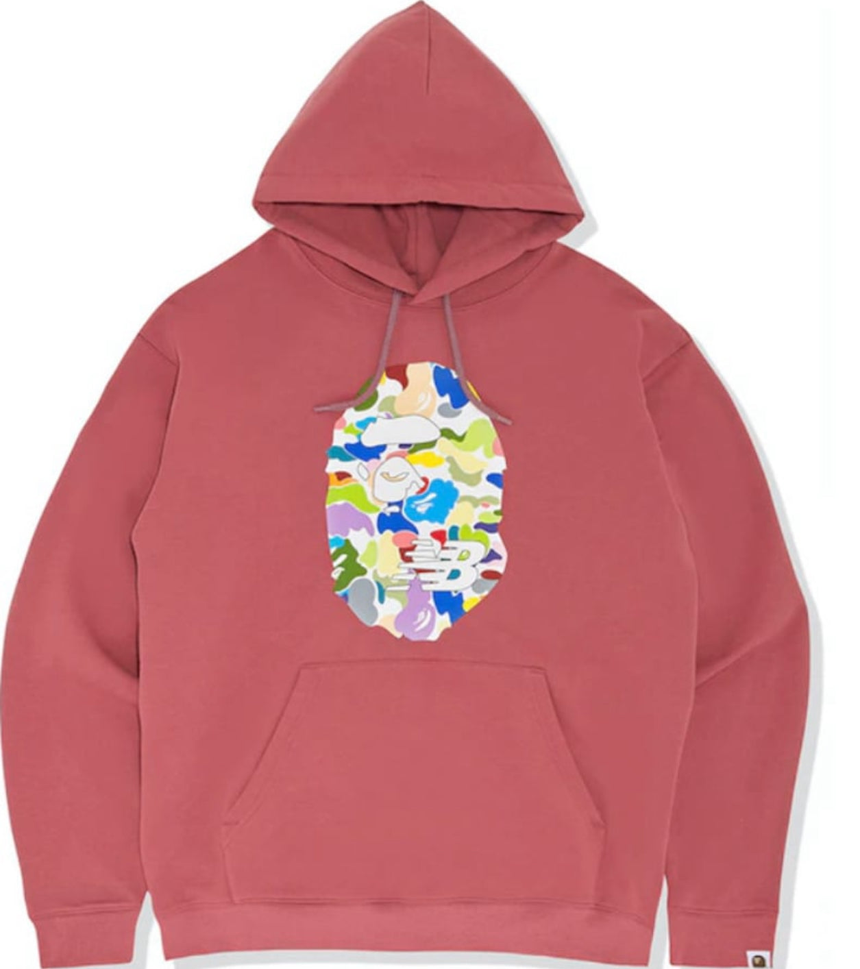 BAPE x New Balance Ape Head Relaxed Fit Pullover Hoodie Pink