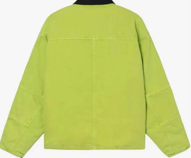 Stussy Washed Canvas Shop Jacket 'Lime'