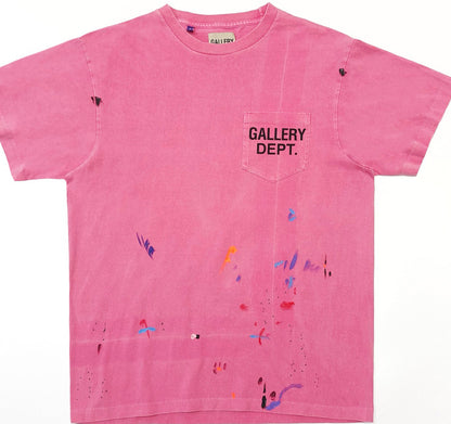 GALLERY VINTAGE LOGO PAINTED TEE SALMON PINK