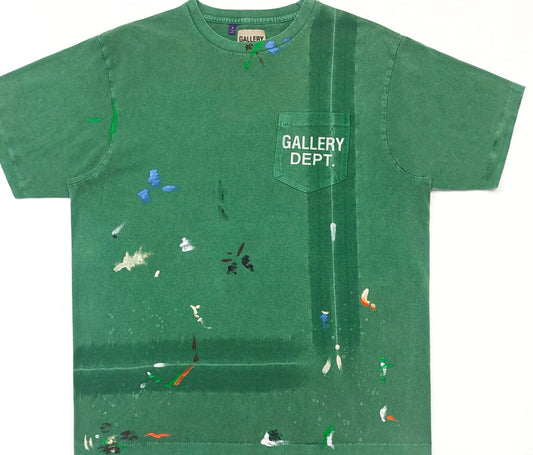 GALLERY VINTAGE LOGO PAINTED TEE GREEN