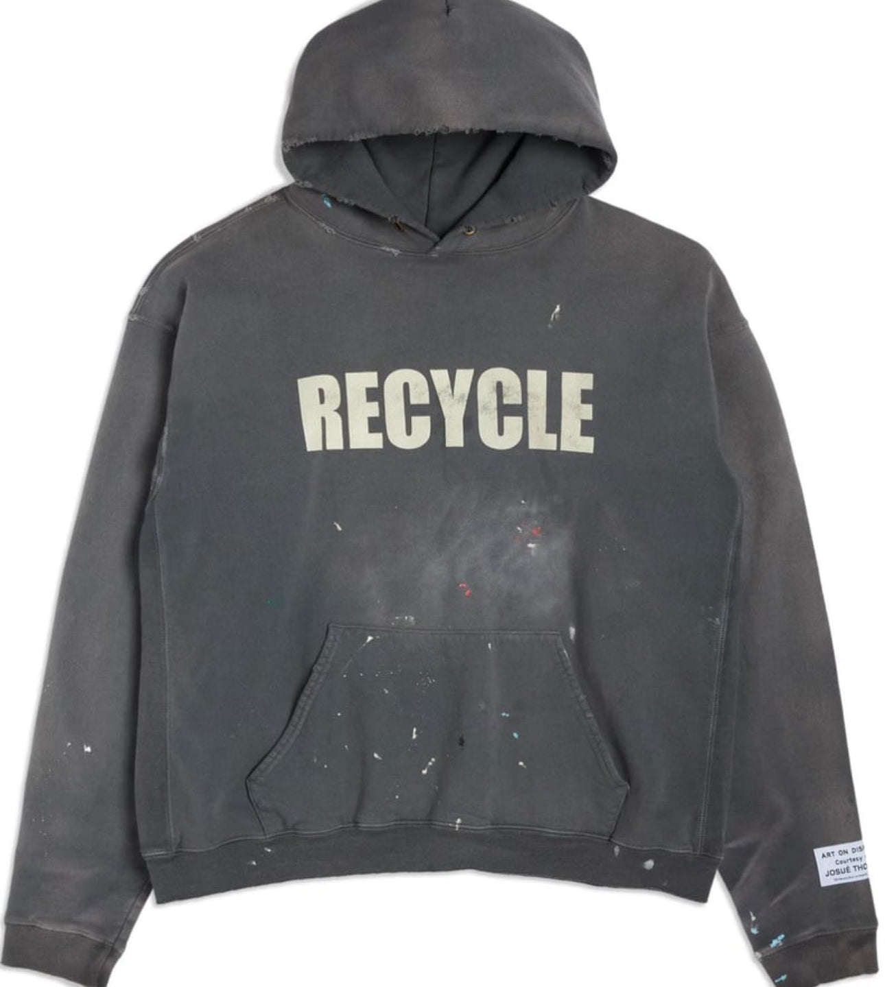 90'S RECYCLE HOODIE Washed Black