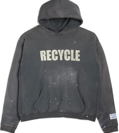 90'S RECYCLE HOODIE Washed Black