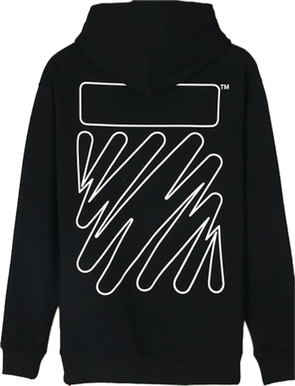 OFF WHITE SCRIBBLE HOODIE BLACK