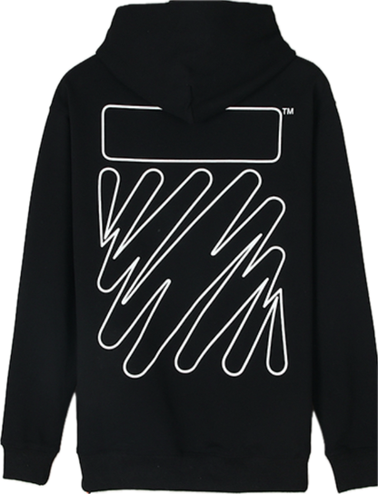 OFF WHITE SCRIBBLE HOODIE BLACK