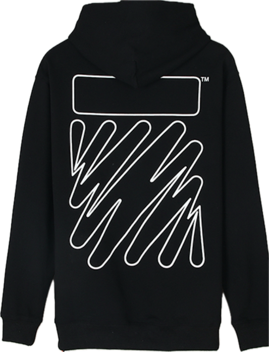 OFF WHITE SCRIBBLE HOODIE BLACK