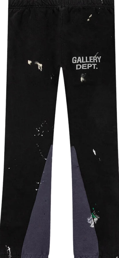 Gallery Dept. Logo Flare Sweatpants 'Washed Black'