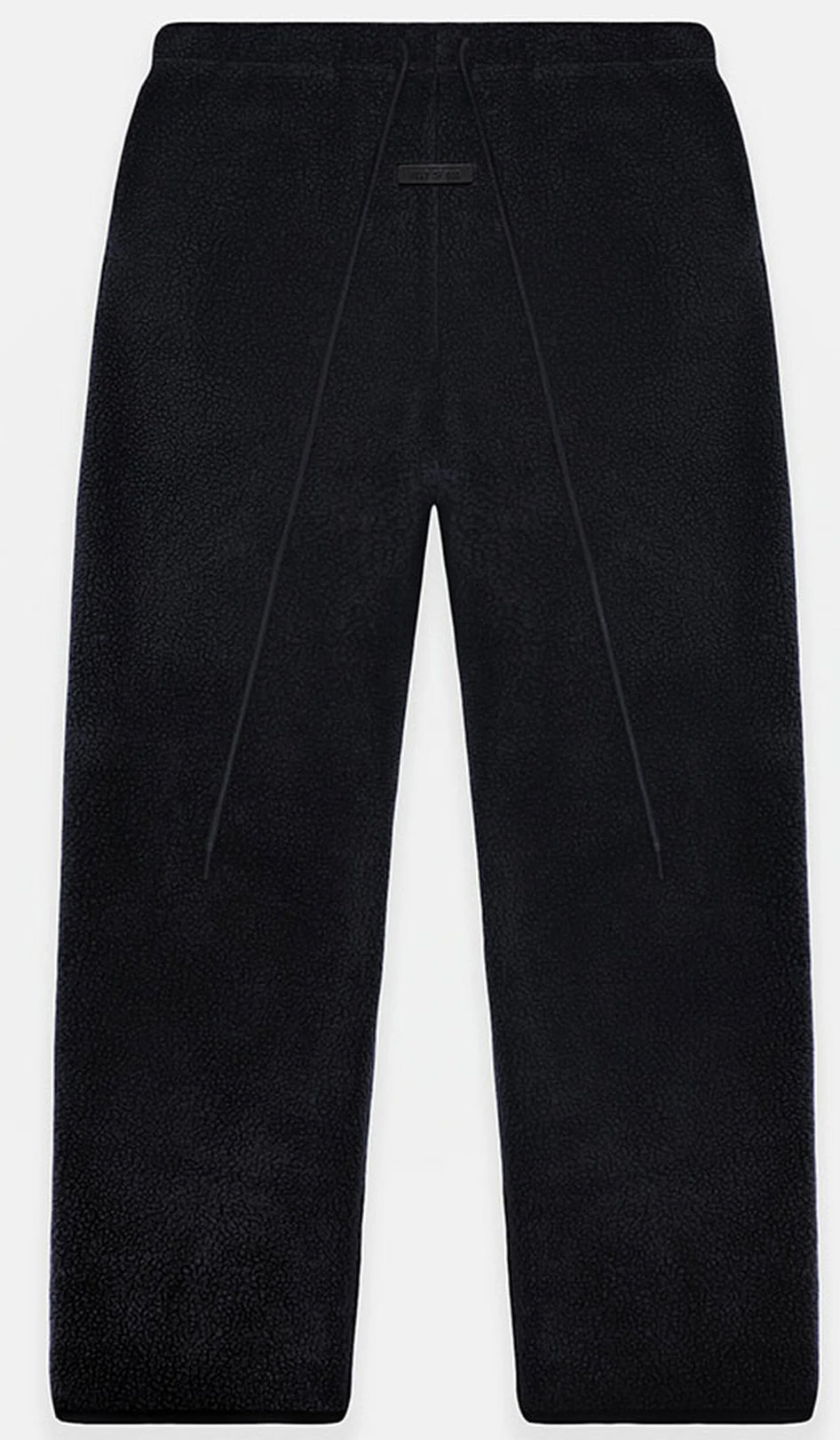 FEAR OF GOD ESSENTIALS Jet Black Sherpa Polar Fleece Sweatpants