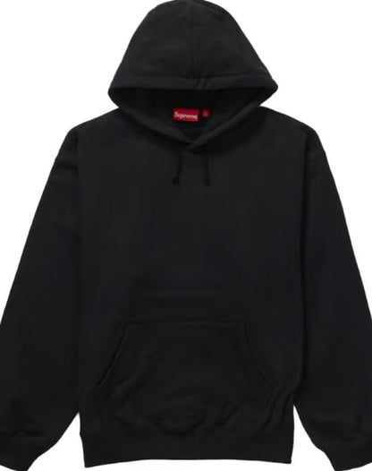 Supreme Satin Appliqué Hooded Sweatshirt (FW23) Black