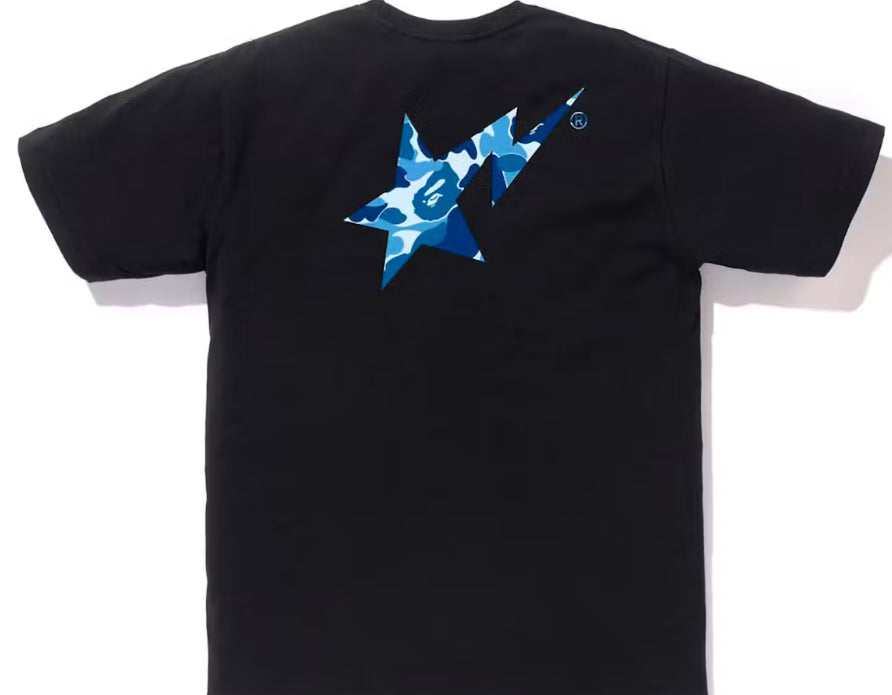 BAPE ABC Camo Bape Sta Logo Tee
Black Blue