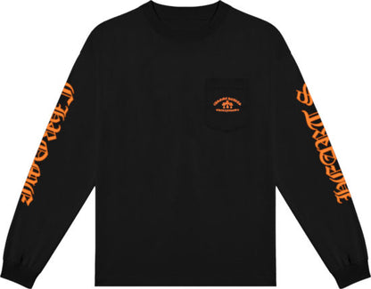 CHROME HEARTS
Black & Orange Triple Cross Long Sleeve T-Shirt