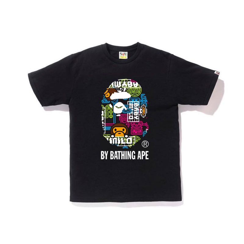 BAPE MULTI COLOR MILO TEE BLACK