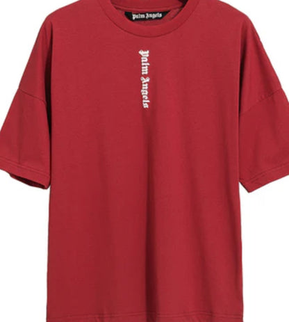 Palm Angels Vertical Logo Burgundy/Red Tee