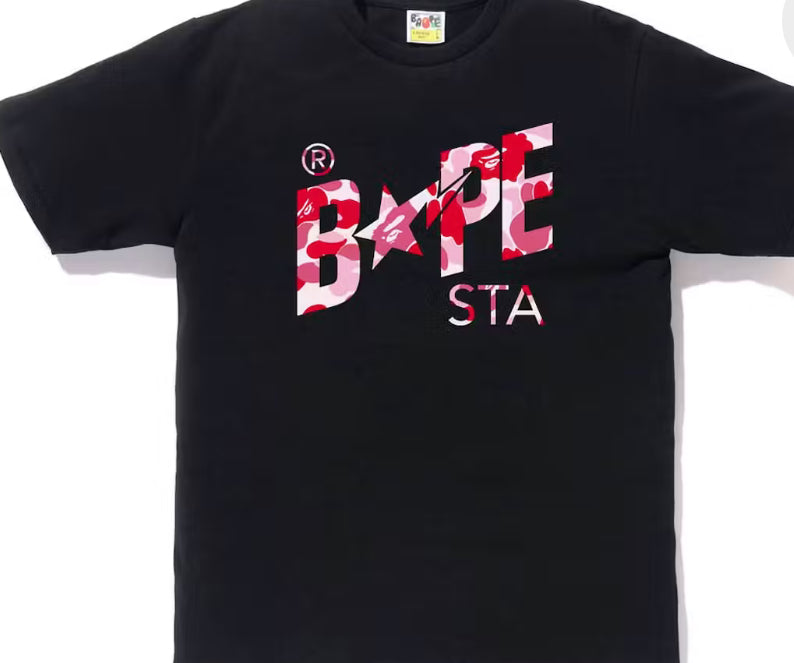 BAPE ABC Camo Bape Sta Logo Tee
Black Pink