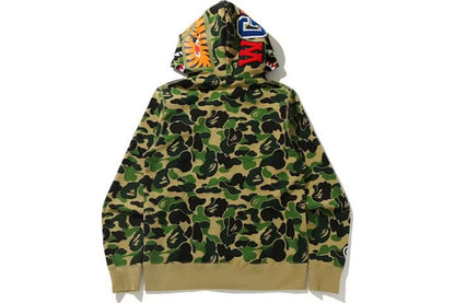 BAPE Big ABC Camo Shark Wide Full Zip Double Hoodie
Green