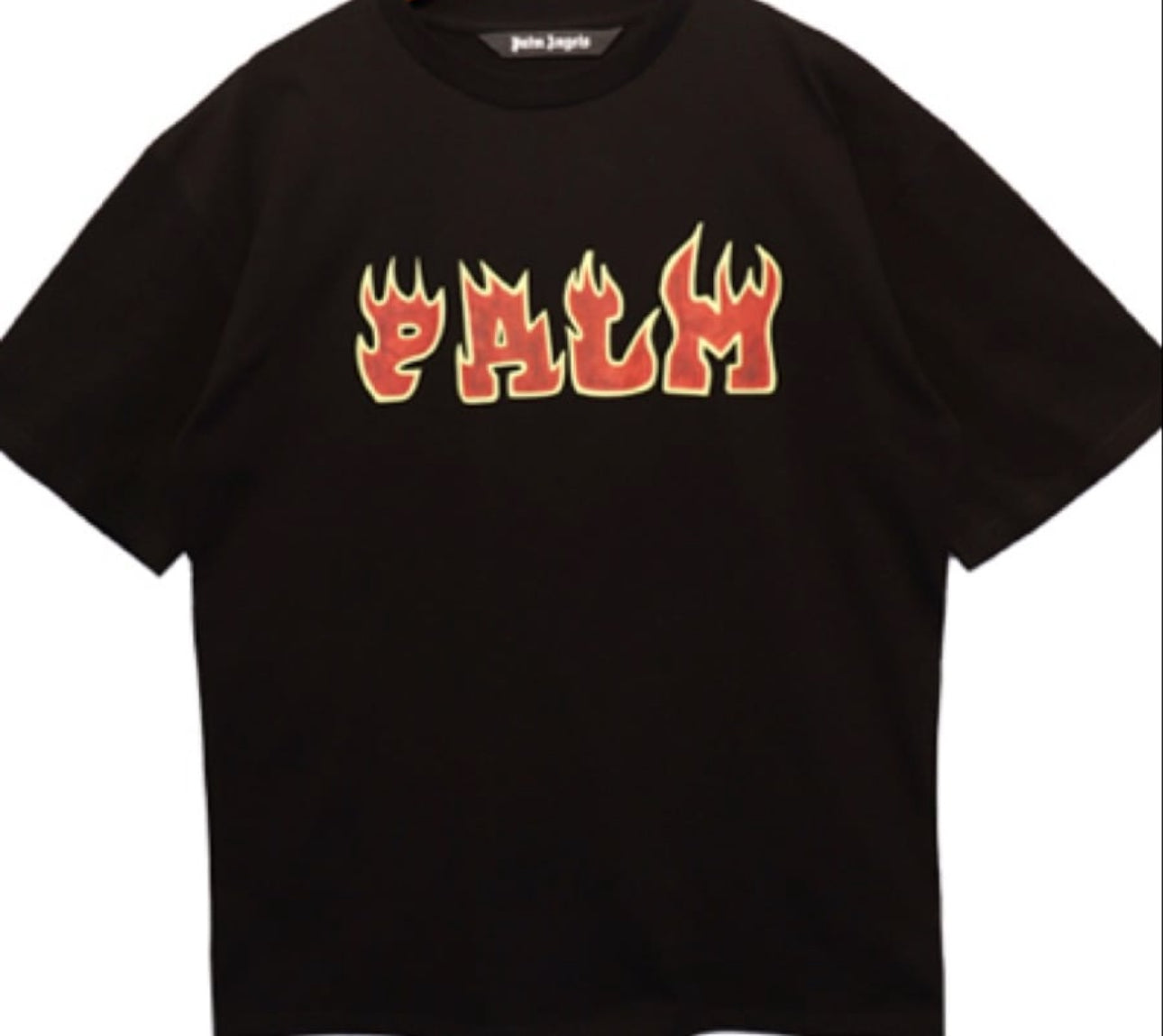 PALM ANGELS LOGO FLAMES BLACK/RED