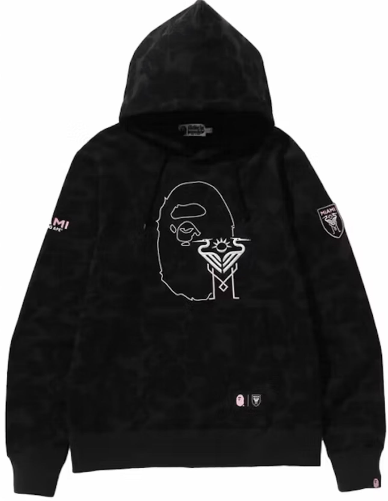 BAPE x Inter Miami CF Camo Pullover Hoodie Black