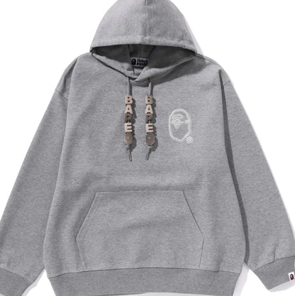 3D LETTER PULLOVER HOODIE MENS GREY