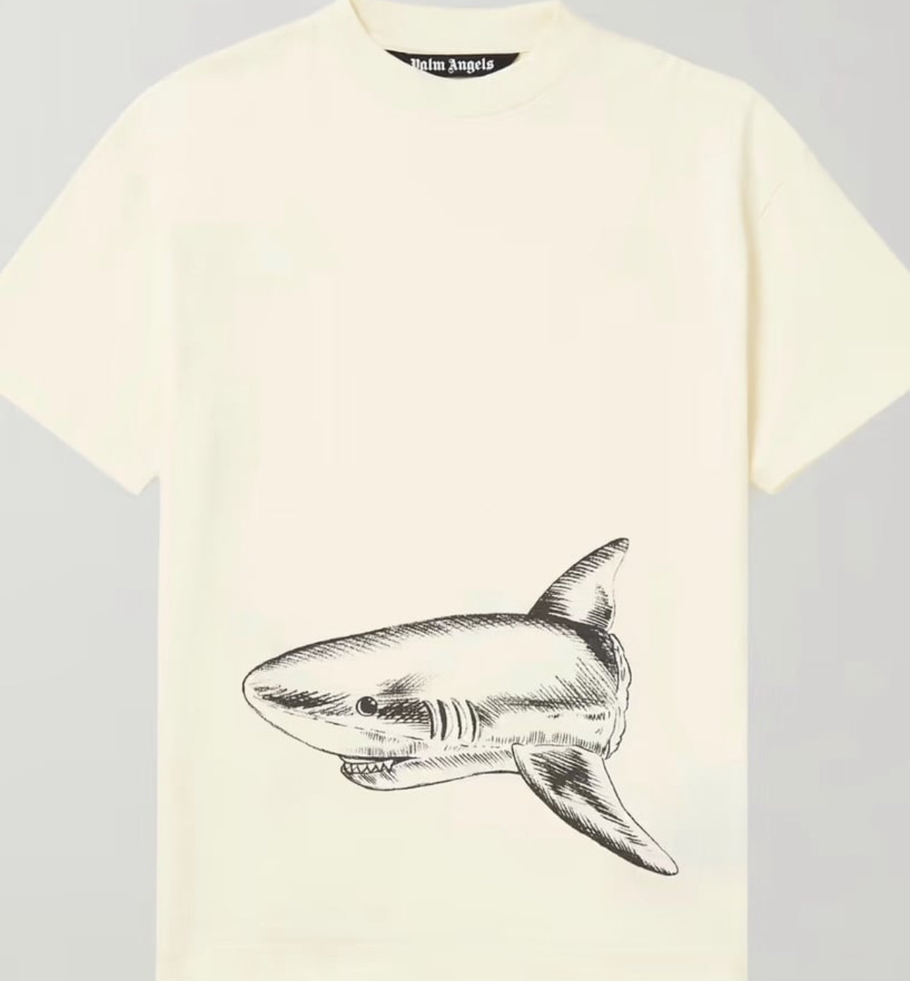 Palm Angels Broken Shark Classic T-Shirt Butter