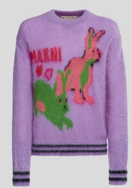 Marni Knitted Purple Sweater