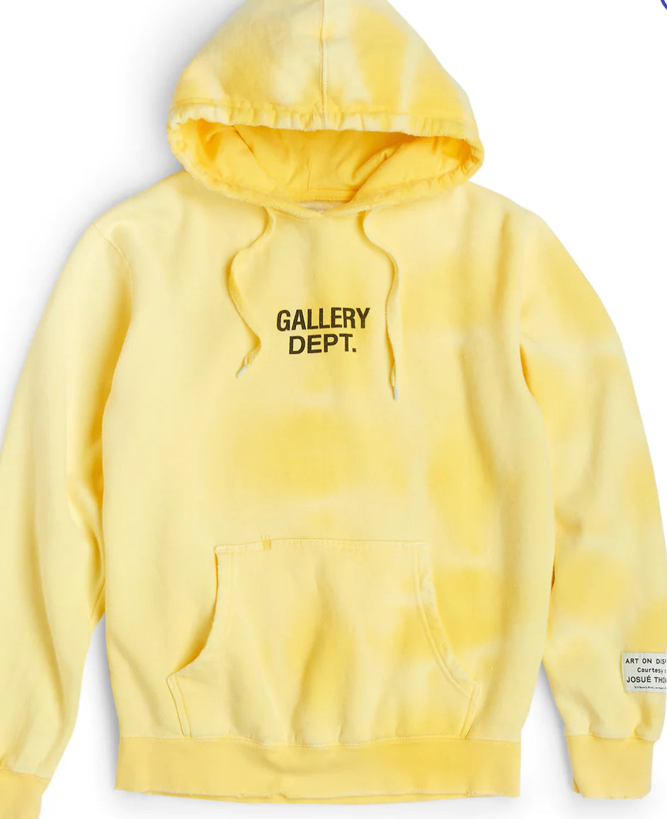 SUNFADED CENTER LOGO HOODIE GALLERY DEPT