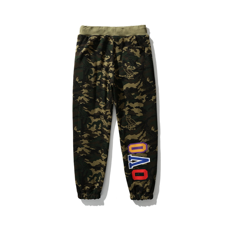 BAPE x OVO Woodland Camo Shark Reversible Sweatpants
Black