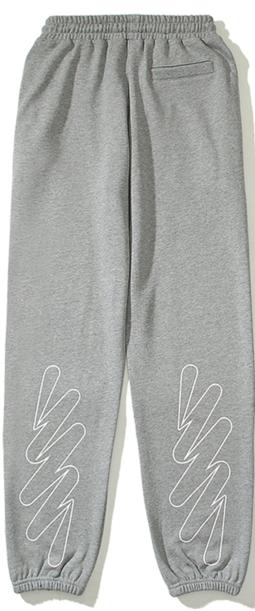 OFF WHITE SCRIBBLE JOGGERS GREY