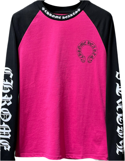 CHROME HEART Dark Pink l/s tee