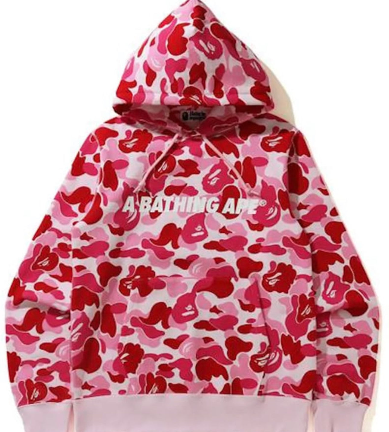 Bape ABC Camo Pullover Hoodie Pink