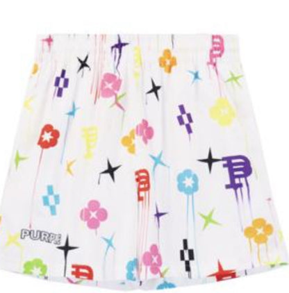 PURPLE BRAND All Around Short 'All Over Print' White