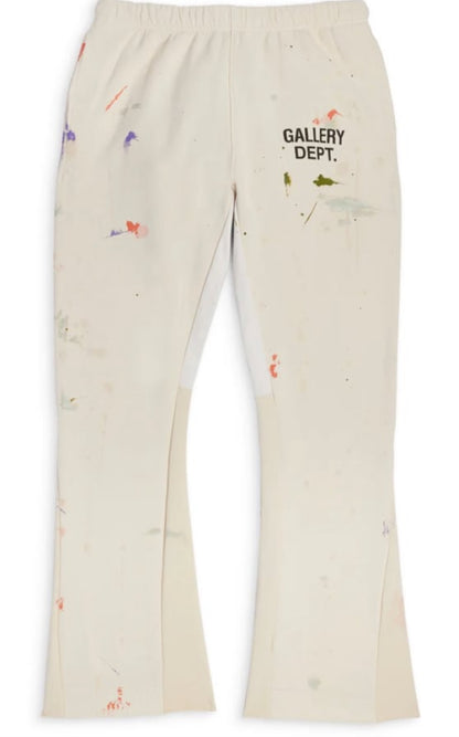 GD PAINTED FLARE SWEATPANT White Crème