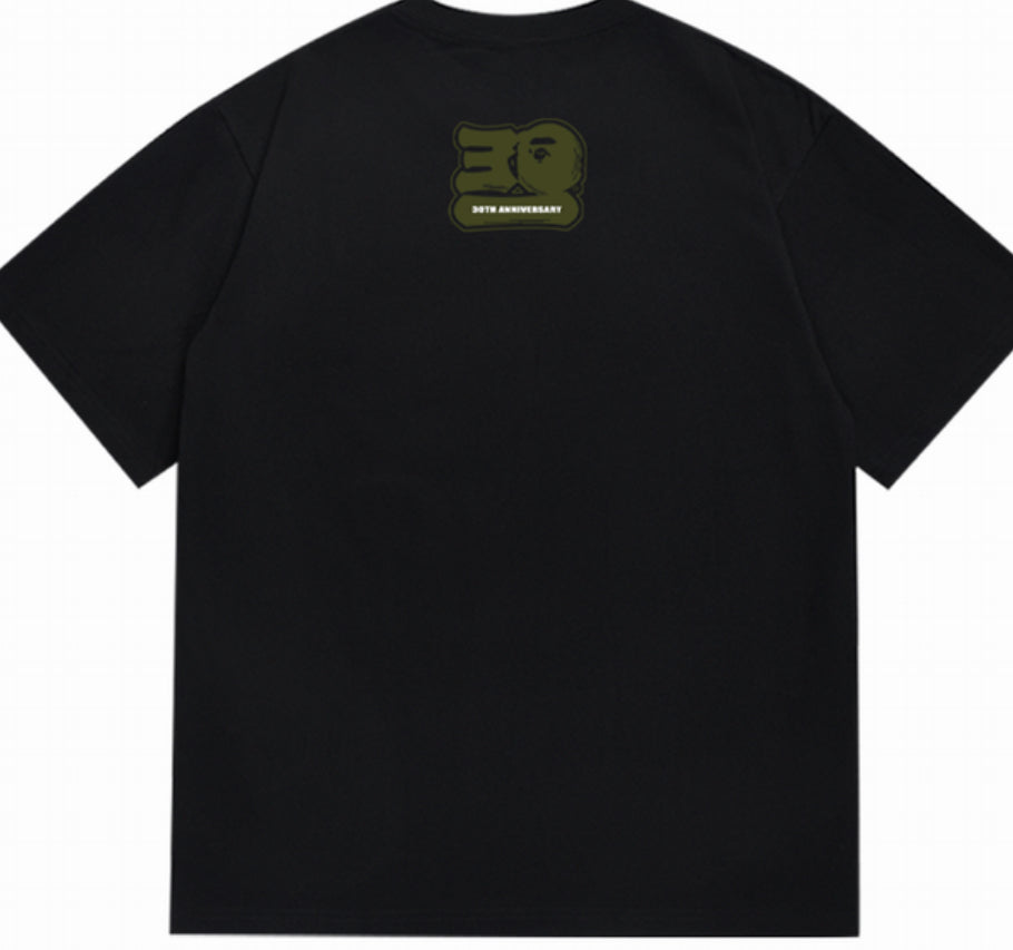 Bape 30th Anniversary Ape Head Tee 'Black/Green'