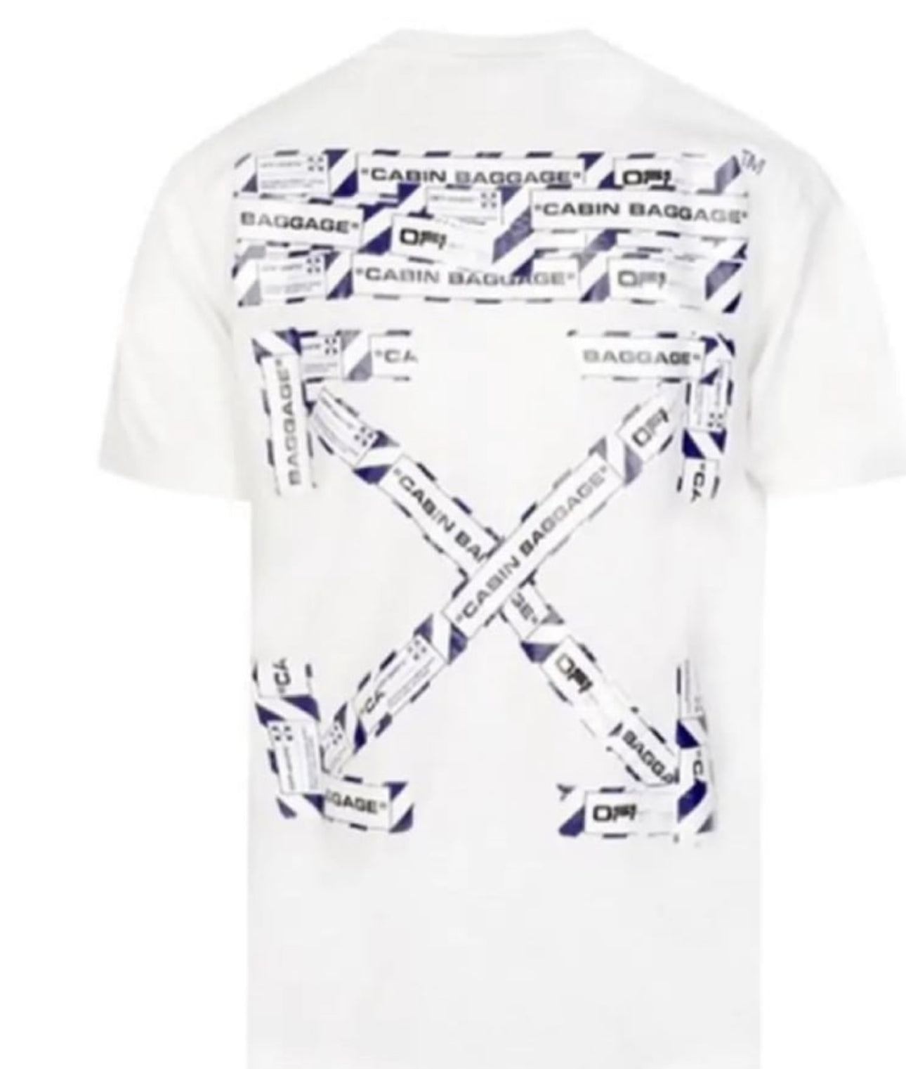 OFF-WHITE Slim Fit Airport Tape Print T-Shirt White